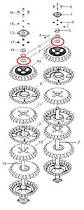 Guttler Saiba axului 3mm d50mm M97000038