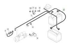 John Deere Cablu Baterie Minus RE181370