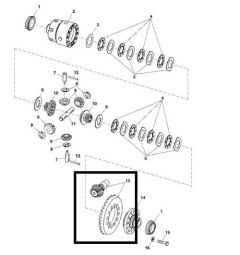 John Deere Pinion si Coroana RE576716