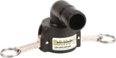 Dispozitiv blocare cu camă 2" piesă M x 2" racord furtun 90° Banjo