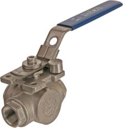 Robinet cu bilă 3 căi L 3/8" oțel inoxidabil