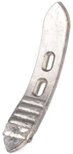 Brăzdar cultivator 360x60x20mm întărit curbat 2 orificii