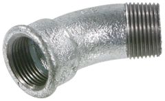 Cot 45° galvanizat IG/AG 2"