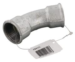 Cot 45° galv. 2xF 1"