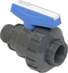 Robinet sferic PVC M3/4"xF3/4" cu o singură racordare