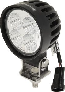  Lampă de lucru LED, 40W, 4000lm, rotundă, albă, 10/30V, 84x126x71,8mm, mufă AMP, rază spot, 4 LED-uri, 360 grade, Kramp