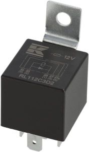 Releu mini 12V, interschimbare, 30A/40A, diodă, cu suport