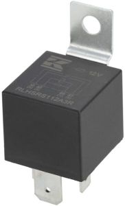 Releu putere 12V, deschidere normală, 70A, cu rezistor, cu suport