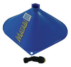 Spray screen with nozzle blue, Conical